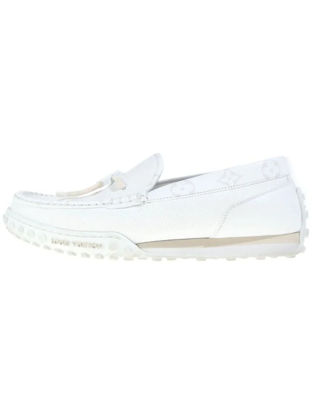 Louis Vuitton Leather Line Loafers Shoes White
